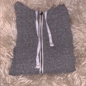 GREY ZIP UP